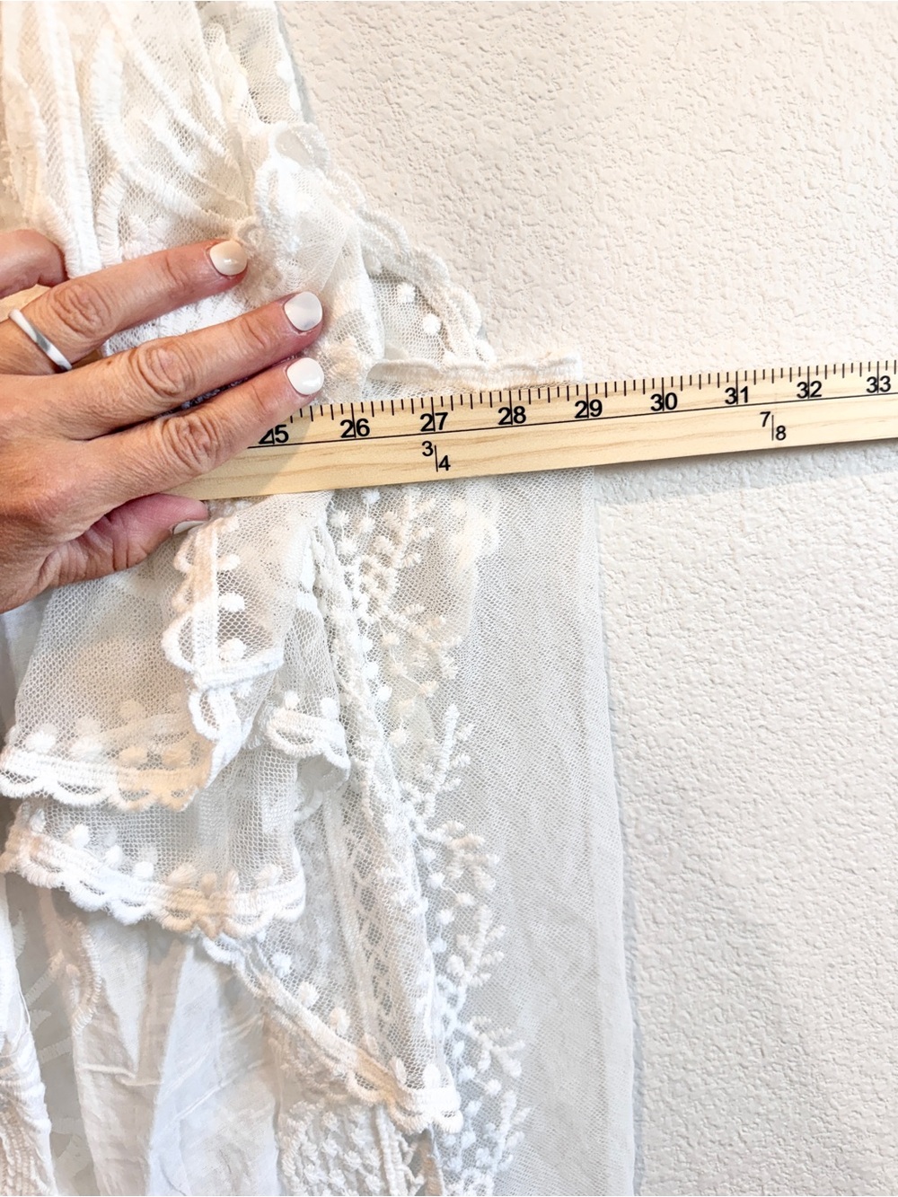 Kindred Lace Kimono Duster Boho Festival Sheer Embroidered Cottagecore 2X C65 - Picture 8 of 10